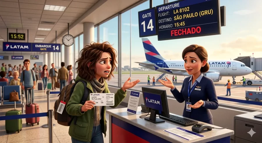 Overbooking LATAM: passageiro impedido de embarcar no aeroporto