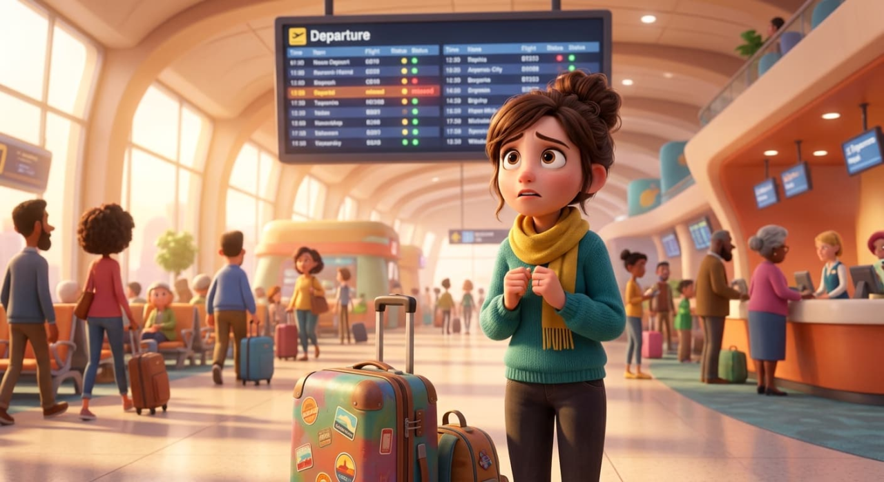 Conexão perdida Azul: passageiro diante de portão fechado no aeroporto
